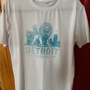 White Detroit Football Graphic T-Shirt